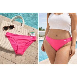Nike Bright Pink Swim Bikini Bottoms NWT XL Neon Active Beachwear Summer Spring
